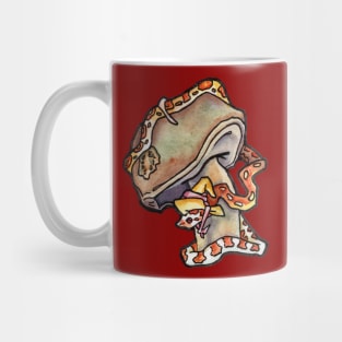 Witchy Little Snake with a Mushroom Mug